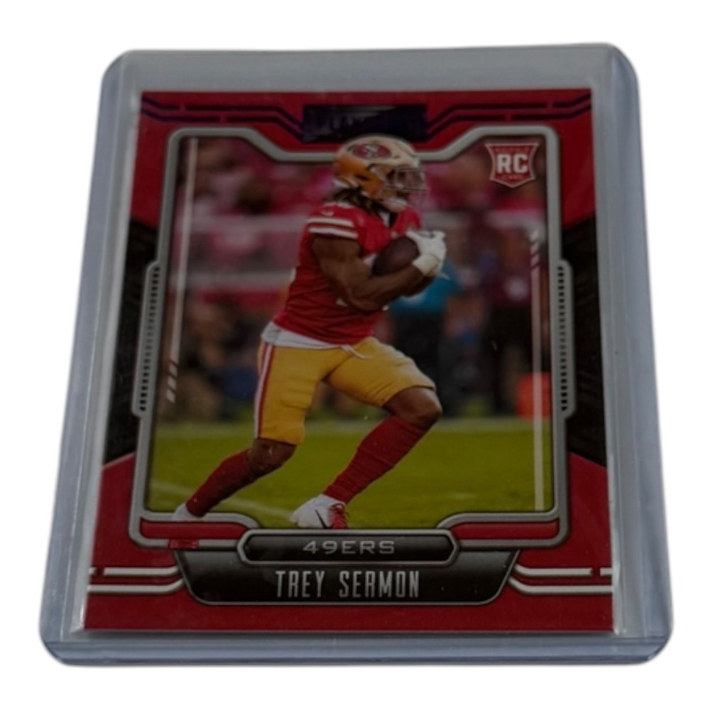 2021 Panini Playbook Trey Sermon Rookie Card 126 San Francisco 49ers RC Red Base